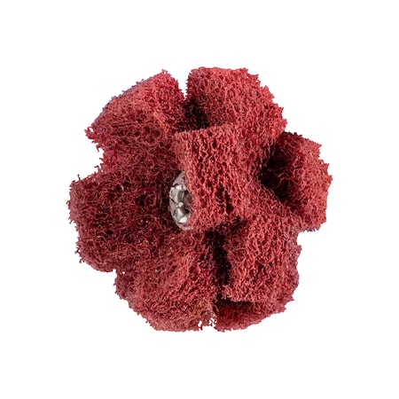 Pferd 1-1/2" POLINOX Cross Buffs, 8-32 Thd. - 3 Layers, Aluminum Oxide - Fine Grade 44209